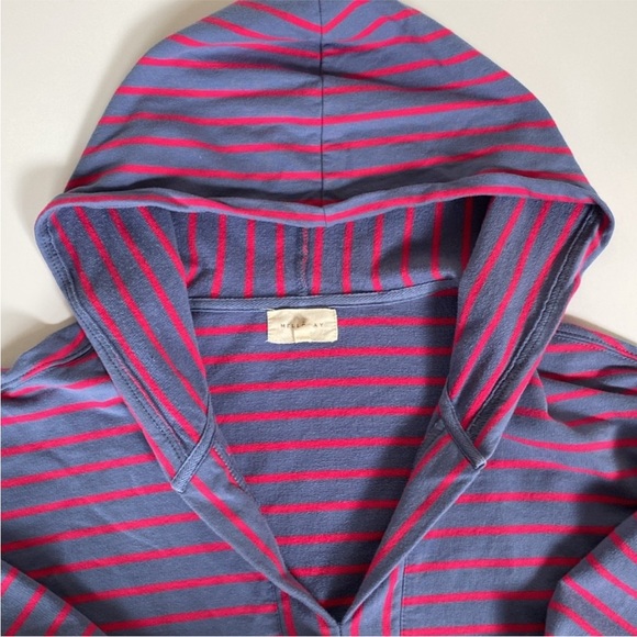 Melloday MELLODAY Women’s Top Striped Cotton Hooded Sweatshirt Hoodie size Large - Picture 12 of 12